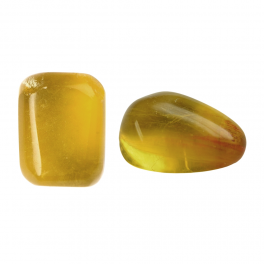 Pierres roulées en fluorite (jaune) 2,5 à 3,0cm ( la pièce)