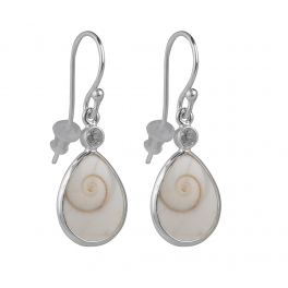 Boucles d'oreilles oeil de LUCIE (gouttes) + Topaze, 3,3cm