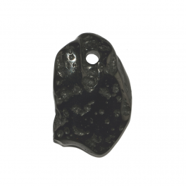 Plaque de tektite avant percée, environ 3,0 - 3,5 cm