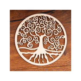 Yggdrasil en bois de peuplier 8 cm