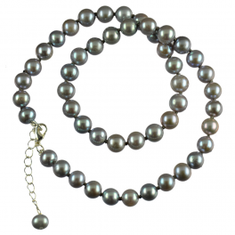Collier de perles paon 42cm+ralonge