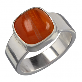 Bague cornaline, carrée, taille 53/55/57/59/61/63