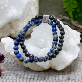 Bracelets Magnétiques HEMATITE - Sodalite 6mn