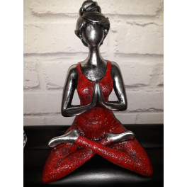 Figurines Yoga Femme ROUGE 