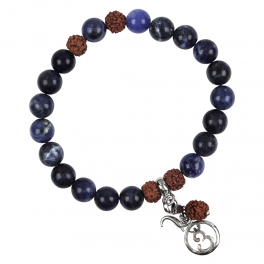 Bracelet Mala de pierres précieuses Ajna (chakra du front)