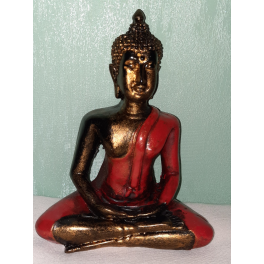 Bouddha en fibre de verre, rougeenviron 13 cm
