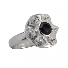 bague, argent 925,  spitzzen, bijoux, spinelle, protection