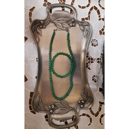 DUO collier 8mn+ bracelet 6mn agate verte