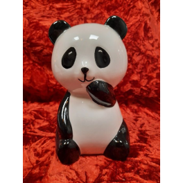 Tirelire ours panda en céramique blanc, noir (L/H/P) 10x15x10cm