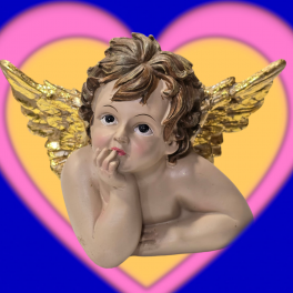 Tête d'ange  doré (L/H/P) 17x10x6cm
