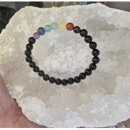 Bracelet, 7 Chakras Tourmaline 15cm (pour enfants)
