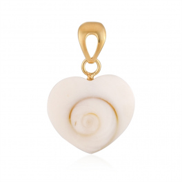 Pendentif Œil de lucie  , coeur, 3,3cm, doré à l'or fin