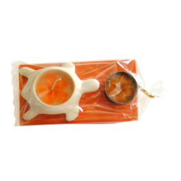 Tortue bougie orange
