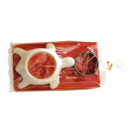 Tortue bougie rouge  